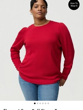 ISO! TORRID Red Puff Sleeve Knit Top